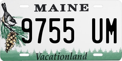 ME license plate 9755UM