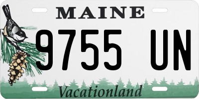 ME license plate 9755UN