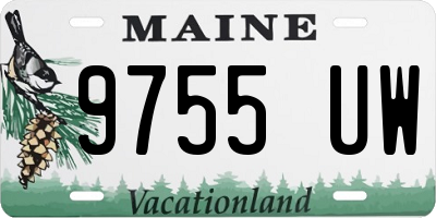 ME license plate 9755UW