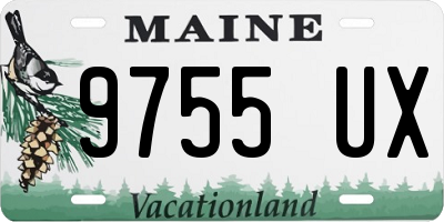 ME license plate 9755UX