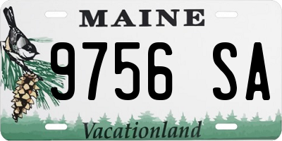 ME license plate 9756SA