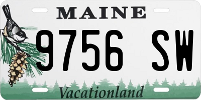ME license plate 9756SW