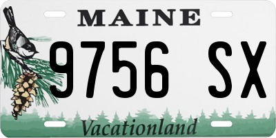 ME license plate 9756SX