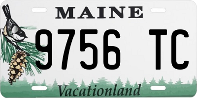 ME license plate 9756TC