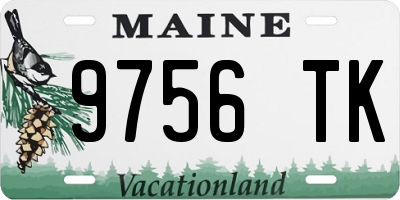 ME license plate 9756TK