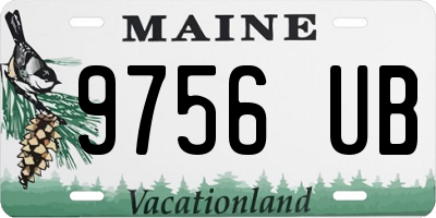 ME license plate 9756UB