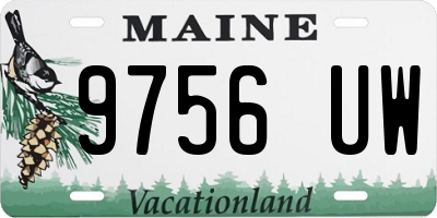 ME license plate 9756UW