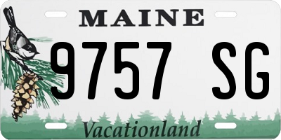 ME license plate 9757SG