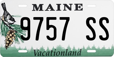 ME license plate 9757SS