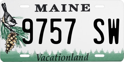 ME license plate 9757SW