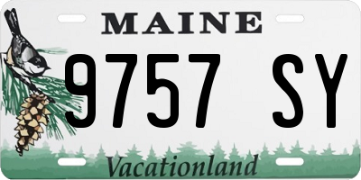 ME license plate 9757SY
