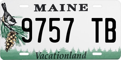 ME license plate 9757TB