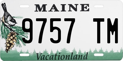 ME license plate 9757TM