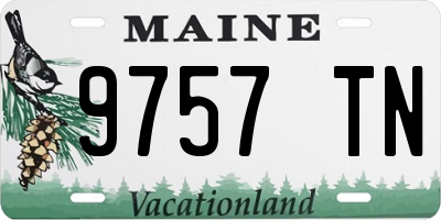 ME license plate 9757TN