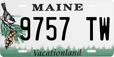 ME license plate 9757TW
