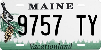 ME license plate 9757TY