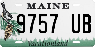 ME license plate 9757UB