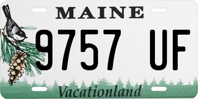 ME license plate 9757UF