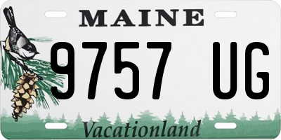ME license plate 9757UG