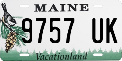 ME license plate 9757UK