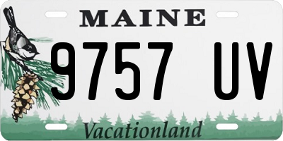 ME license plate 9757UV