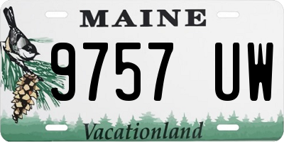 ME license plate 9757UW