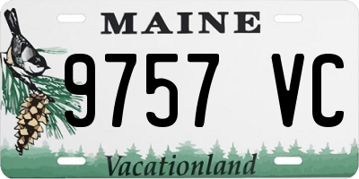 ME license plate 9757VC