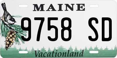ME license plate 9758SD