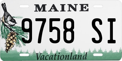 ME license plate 9758SI