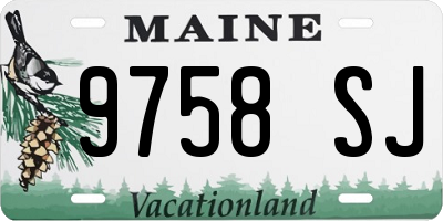 ME license plate 9758SJ