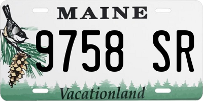 ME license plate 9758SR