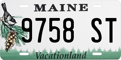 ME license plate 9758ST