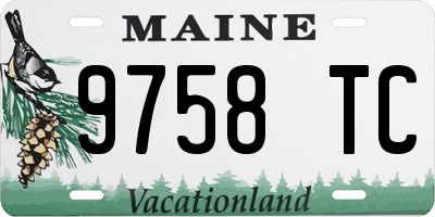 ME license plate 9758TC