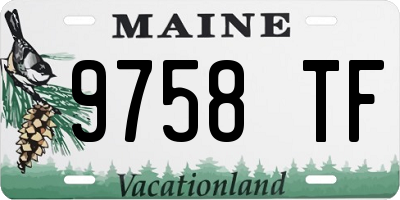 ME license plate 9758TF