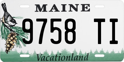 ME license plate 9758TI