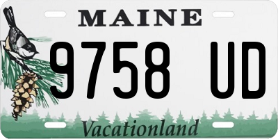 ME license plate 9758UD