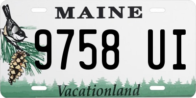 ME license plate 9758UI