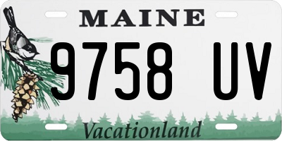 ME license plate 9758UV