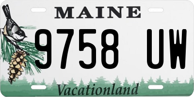 ME license plate 9758UW