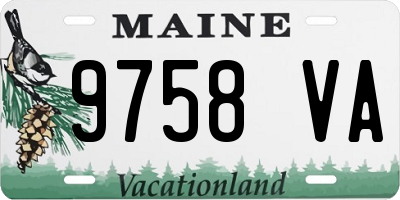 ME license plate 9758VA