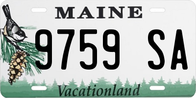 ME license plate 9759SA