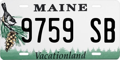 ME license plate 9759SB