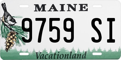 ME license plate 9759SI