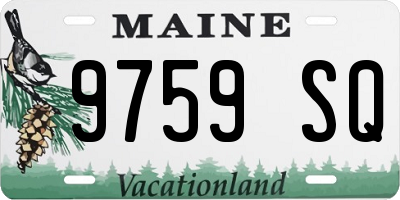 ME license plate 9759SQ