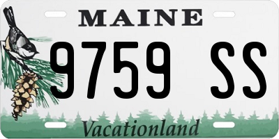 ME license plate 9759SS