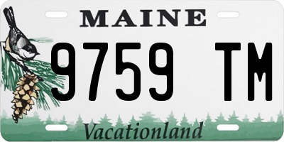 ME license plate 9759TM