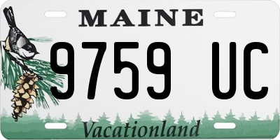 ME license plate 9759UC