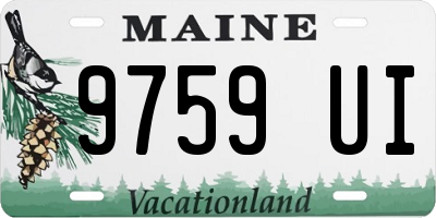 ME license plate 9759UI