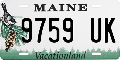 ME license plate 9759UK