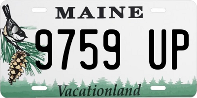 ME license plate 9759UP